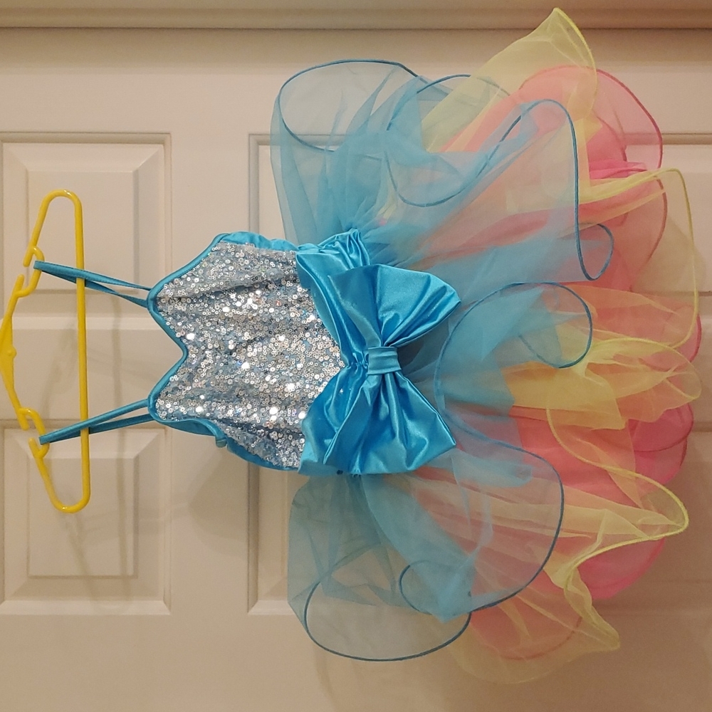 Girls 6/6x Weissman neon tutu costume